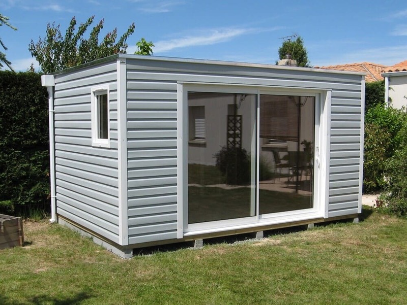 bureau de jardin 12m toit plat epdm sans entretien 4m17x2m85