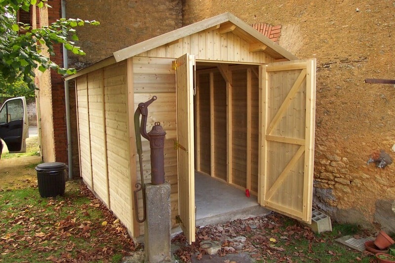 cabanon de jardin 2m14x3m19 porte tierce 1m30