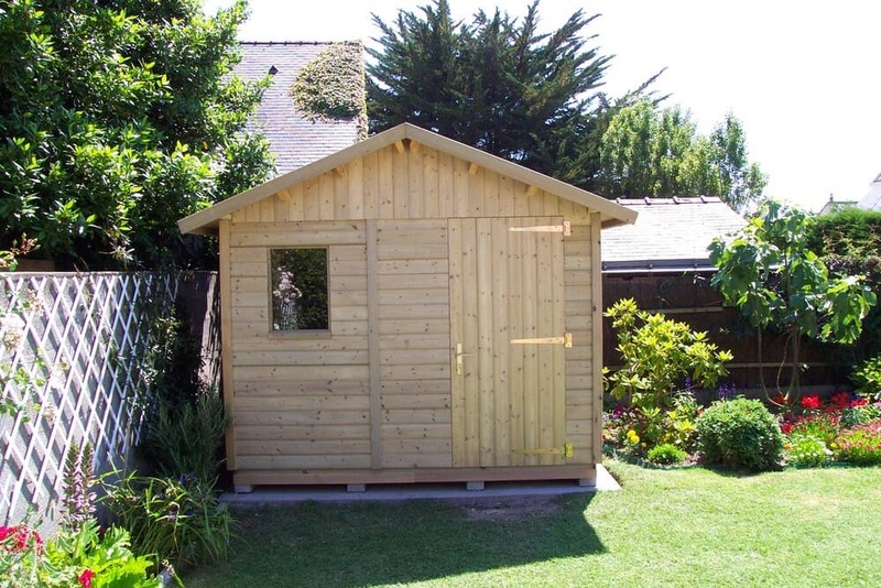 cabanon de jardin bois trait 2m68x2m14