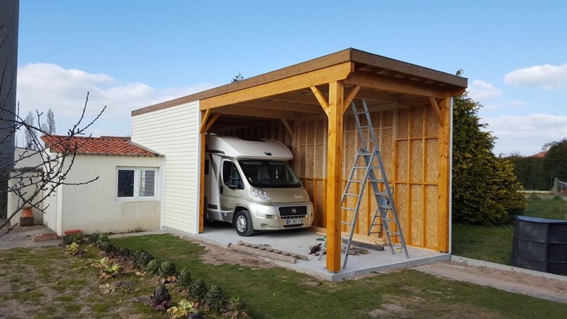 carport camping car 3m50x10m00