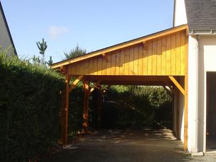 carport bois 300x500+fermeture haut pignon+couverture ardoise