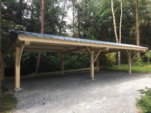 carport bois 500 x 1000 couverture bac acier