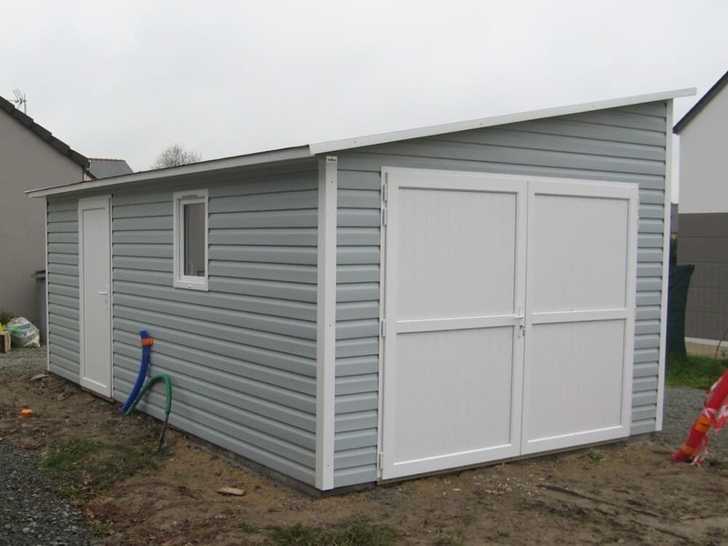 garage 1 pente pvc sans entretien 20m 3m37x6m05