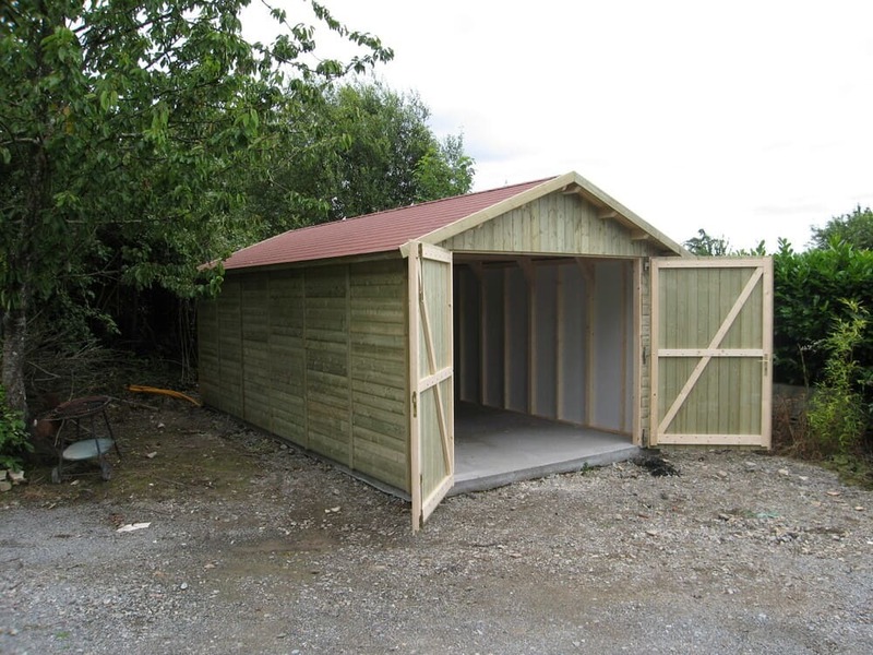 garage bois 20m 3m19x6m34