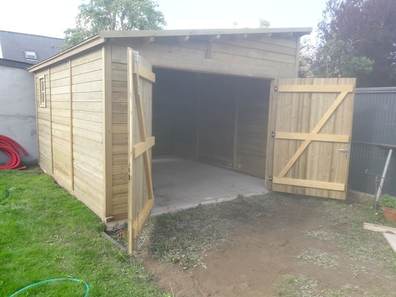 garage bois trait 1 pente 15m 3m17x4m63