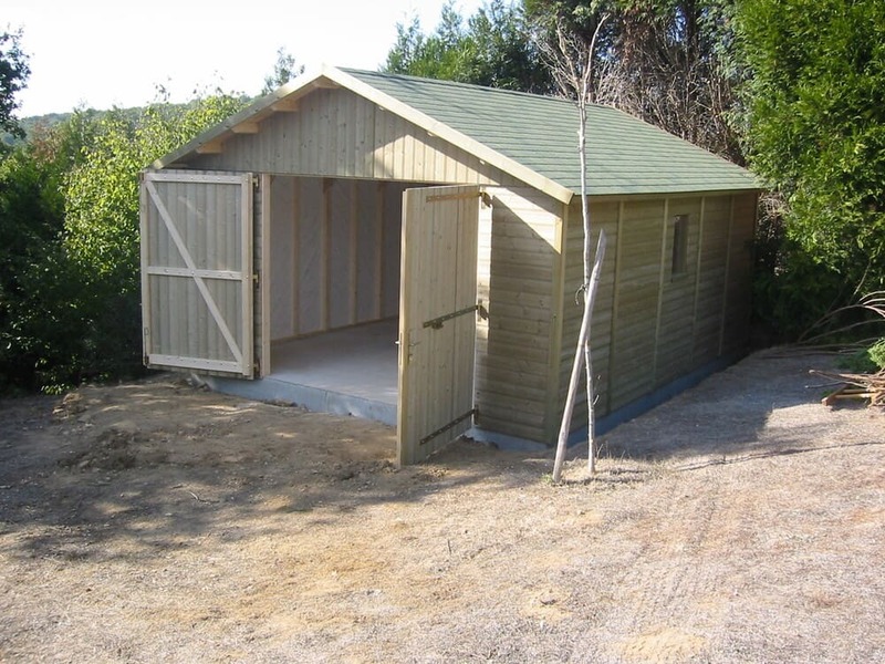 garage bois trait  coeur 4m24x5m29