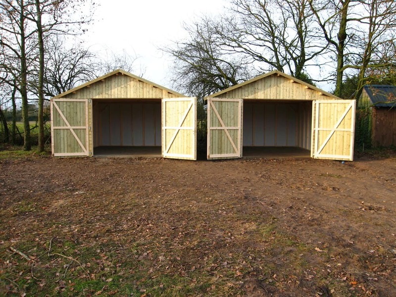 garage bois trait + ossature 4m24x5m29