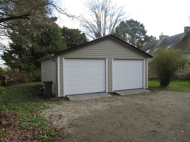 garage double 36m couverture ardoise 6m17x6m05