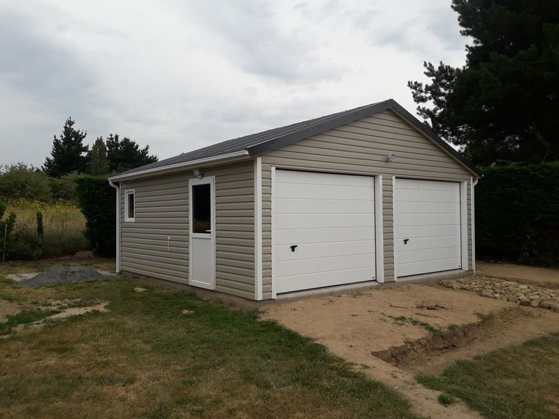 garage double prfabrique 40m couverture bac acier 6m17x6m05