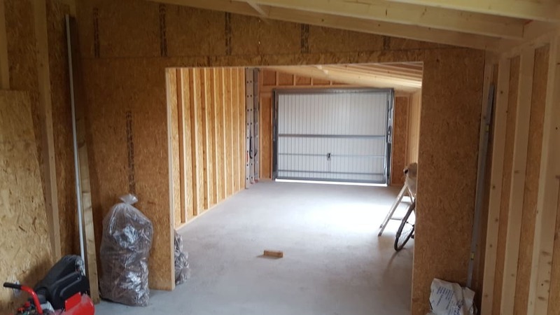 garage ossature bois avec bardage pvc