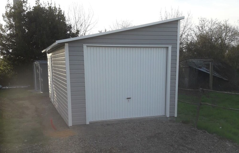 garage prfabriqu 1 pente pvc+ossature bois 20m 3m37x6m05